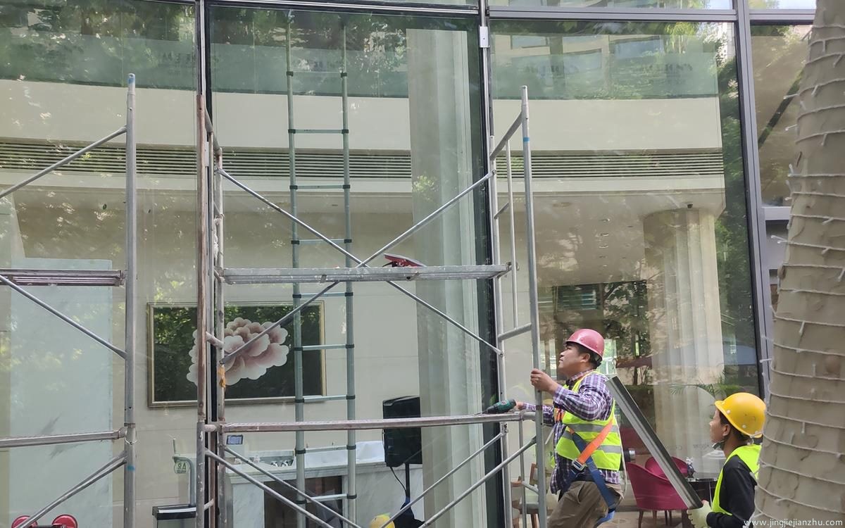 精捷幕墙施工现场 精捷幕墙施工现场